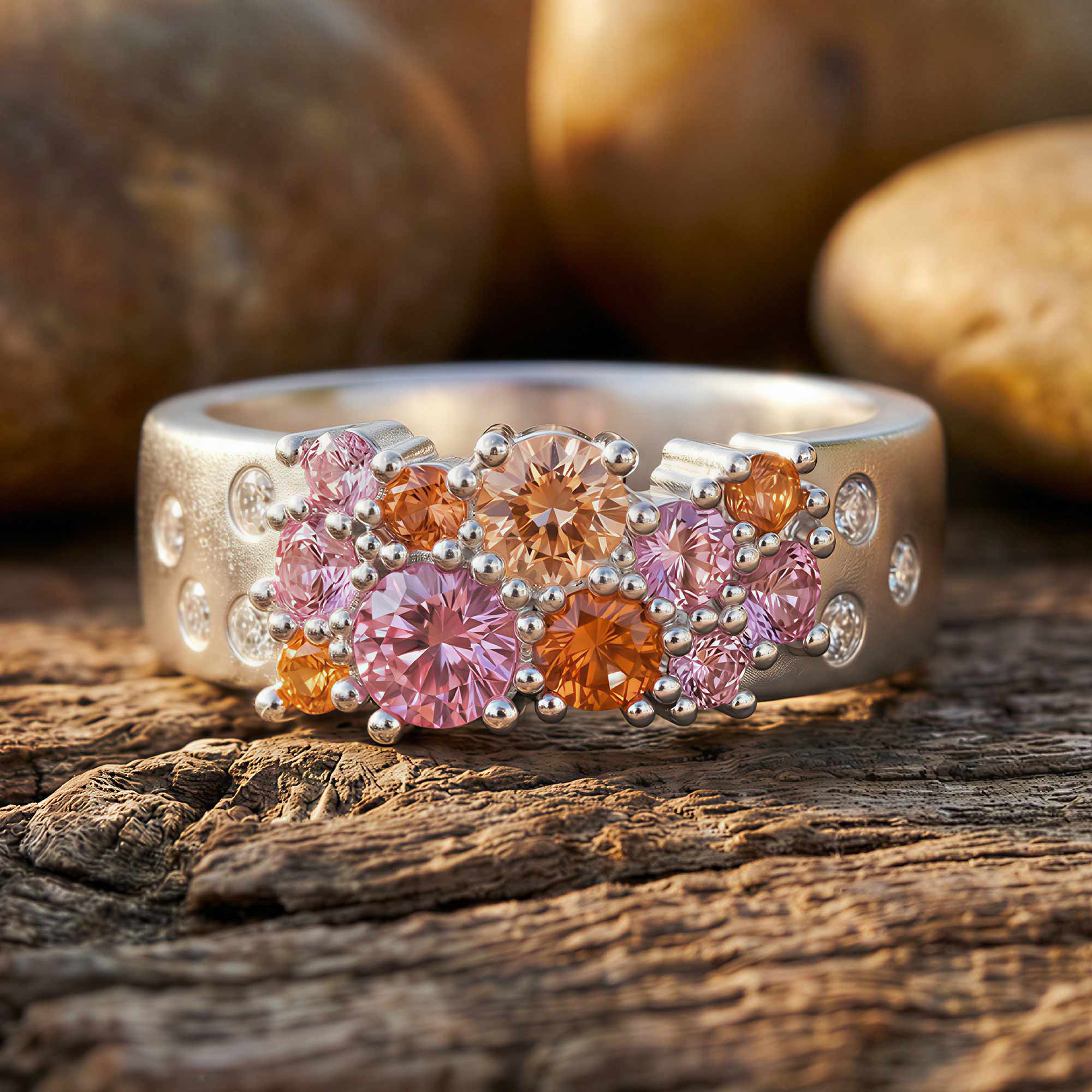 Reef Reverie Ring - Rose Quartz