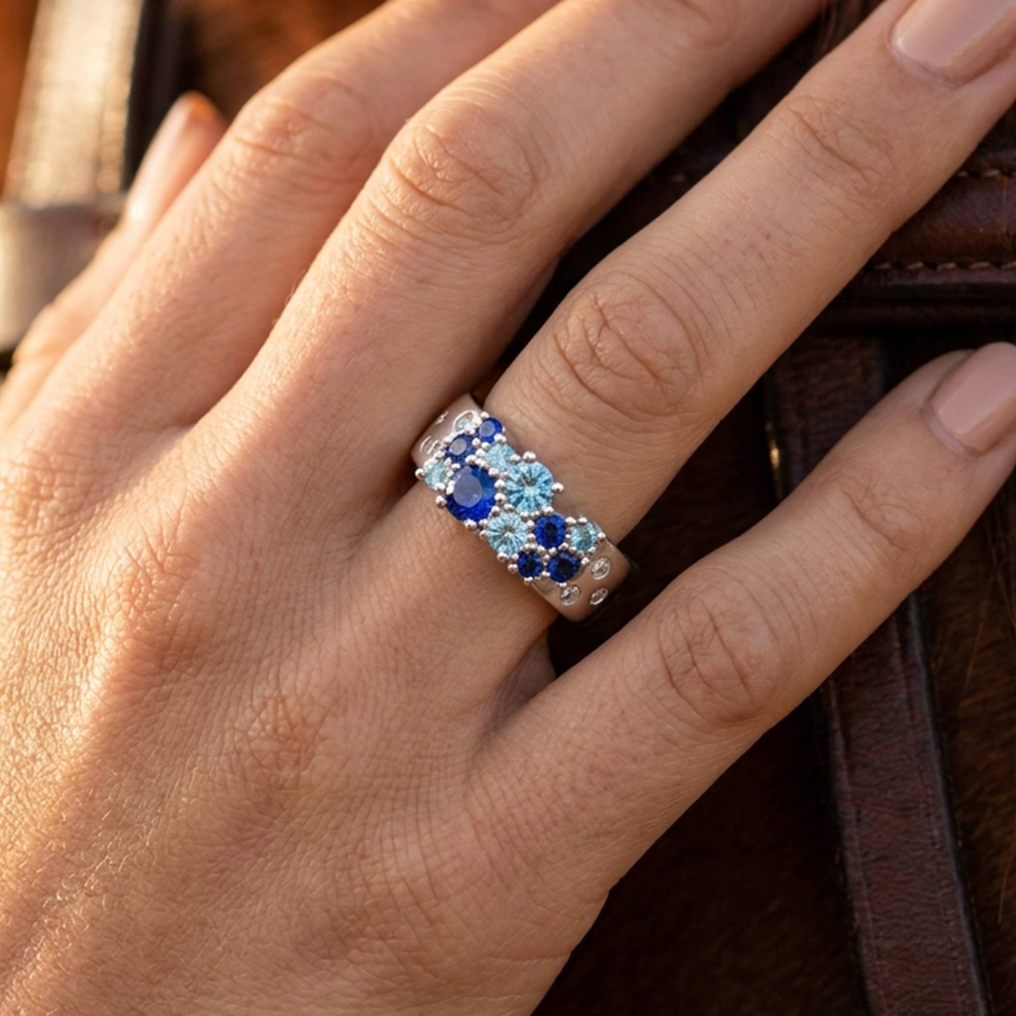 Reef Reverie Ring - Sapphire & Aquamarine