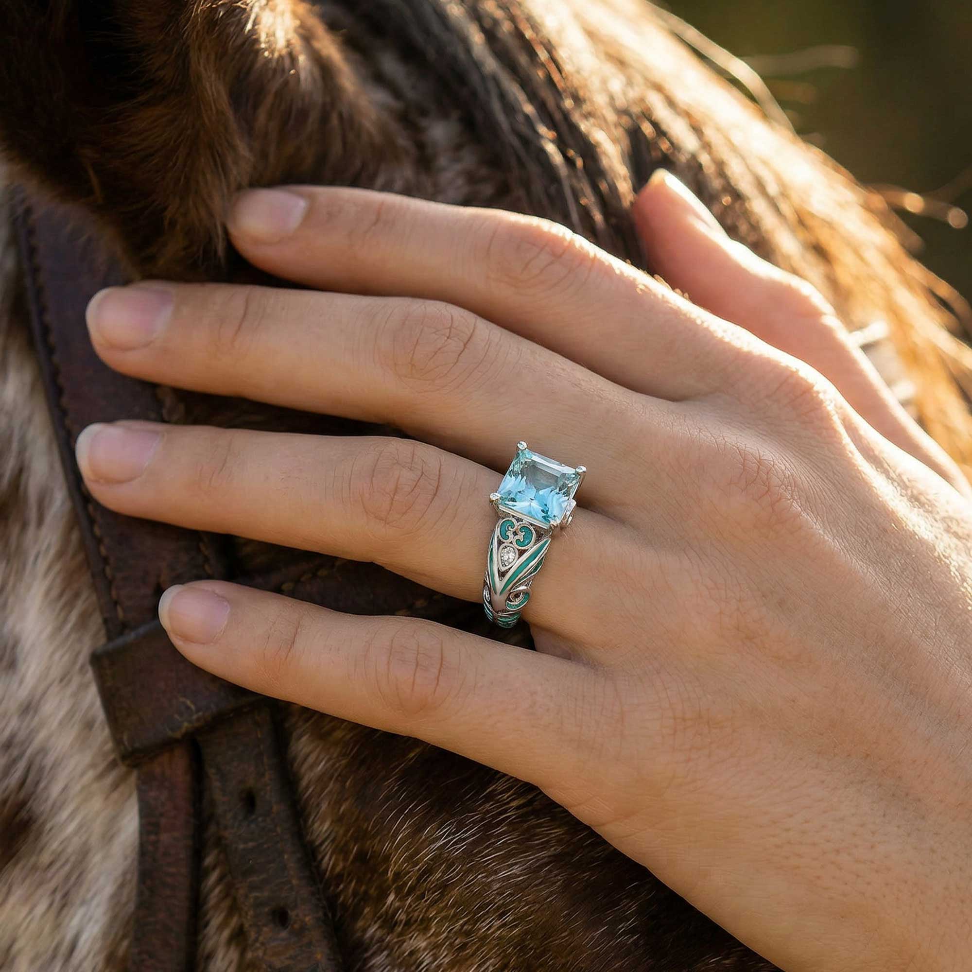Rosemary's Loyalty Ring - Aquamarine