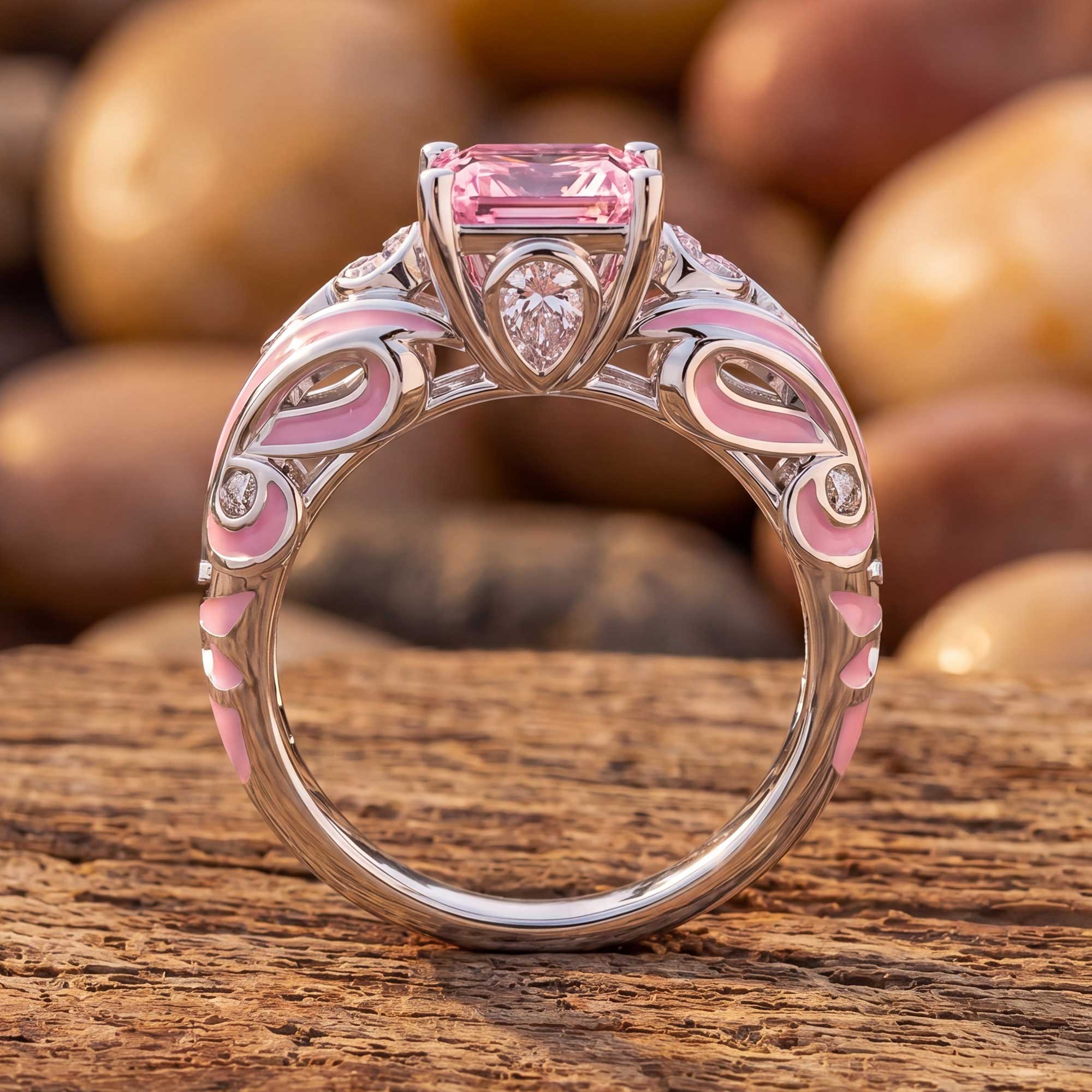 Rosemary's Loyalty Ring - Rose Quartz