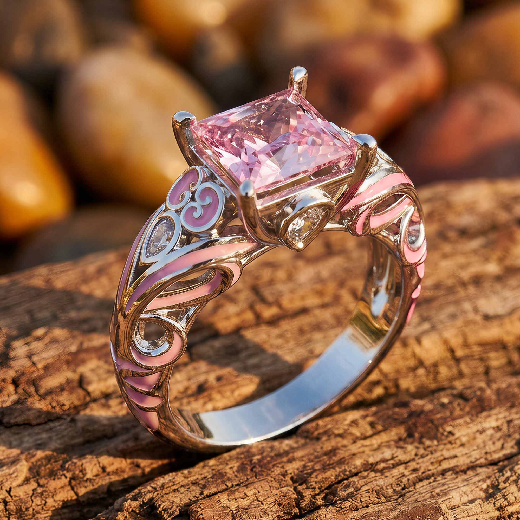 Rosemary's Loyalty Ring - Rose Quartz