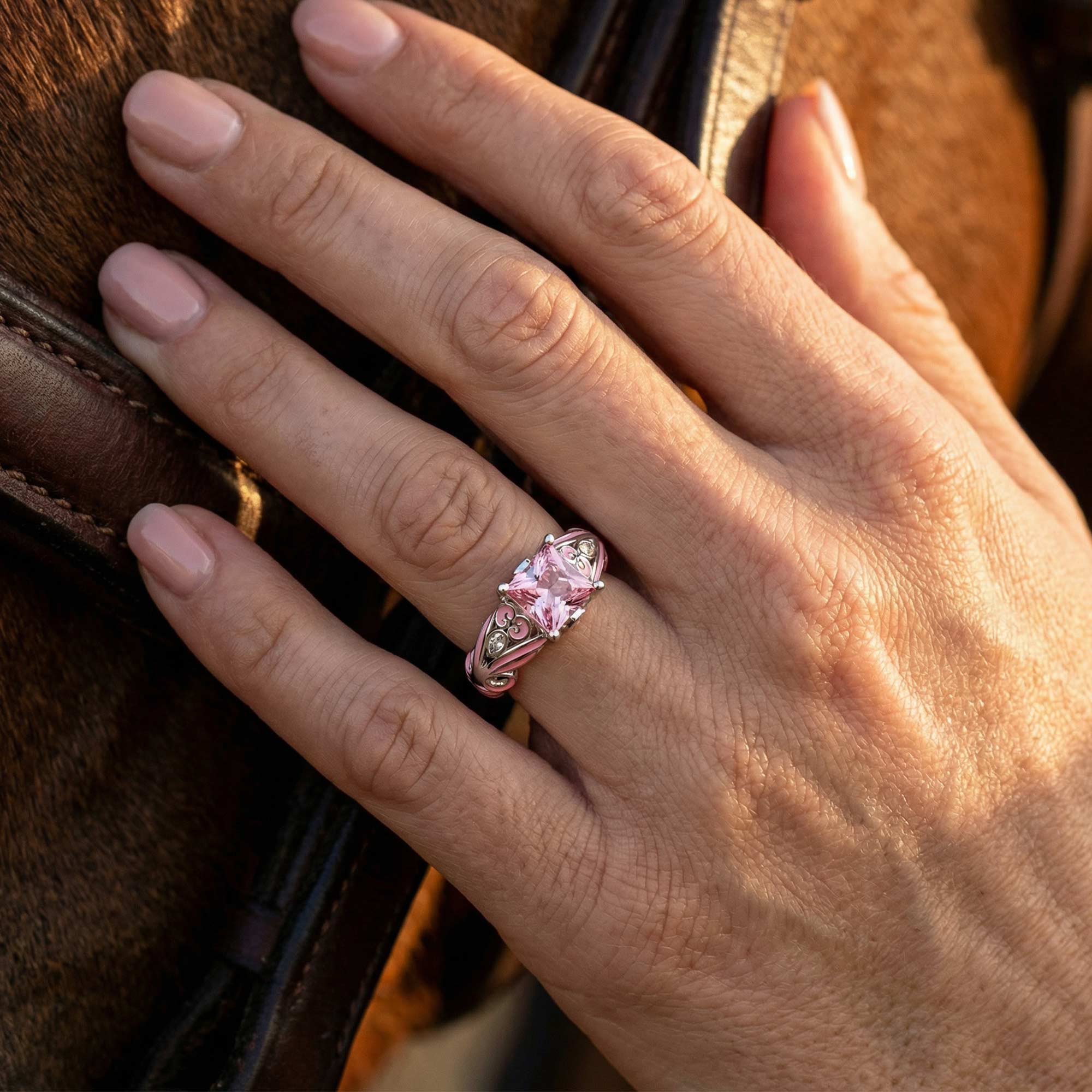 Rosemary's Loyalty Ring - Rose Quartz