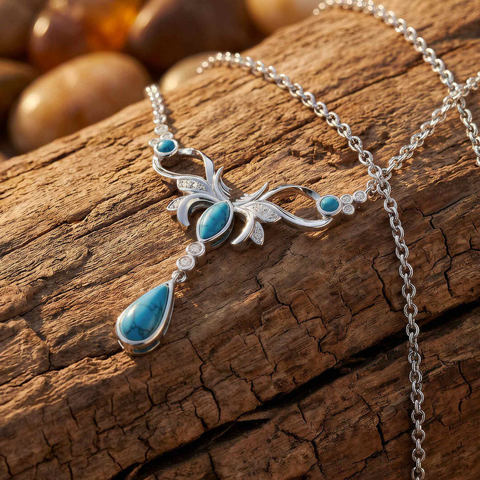 Sacred Antler Necklace - Turquoise