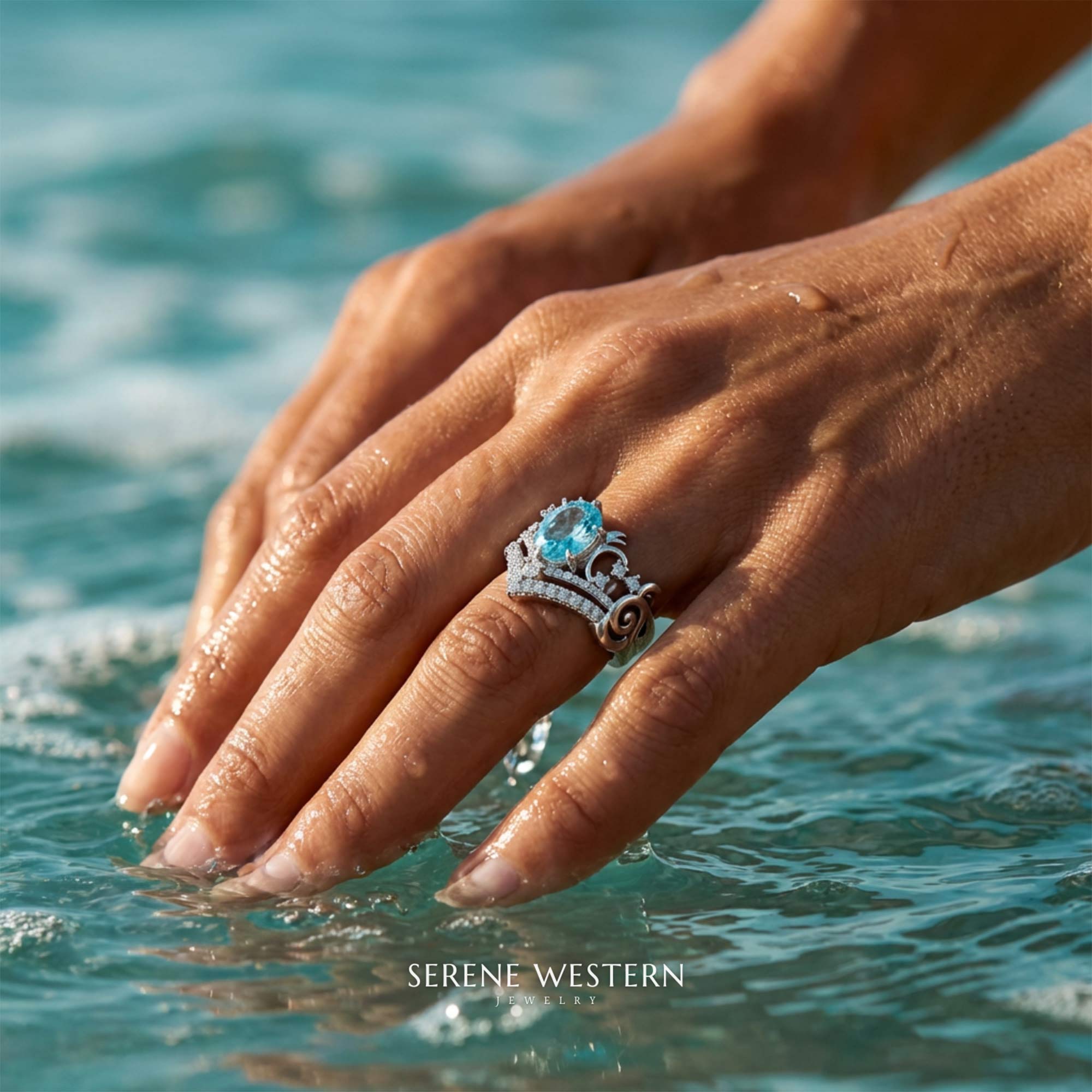 Seaborn Majesty Ring - Aquamarine