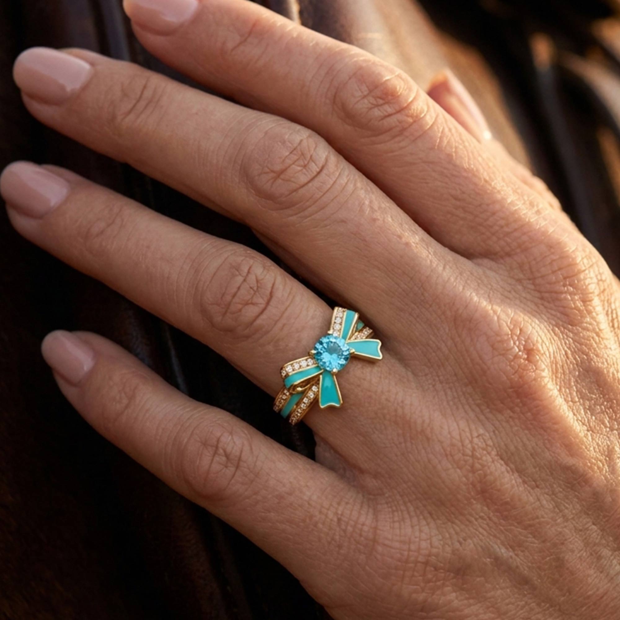 Seamuse Rosette Ring - Aquamarine