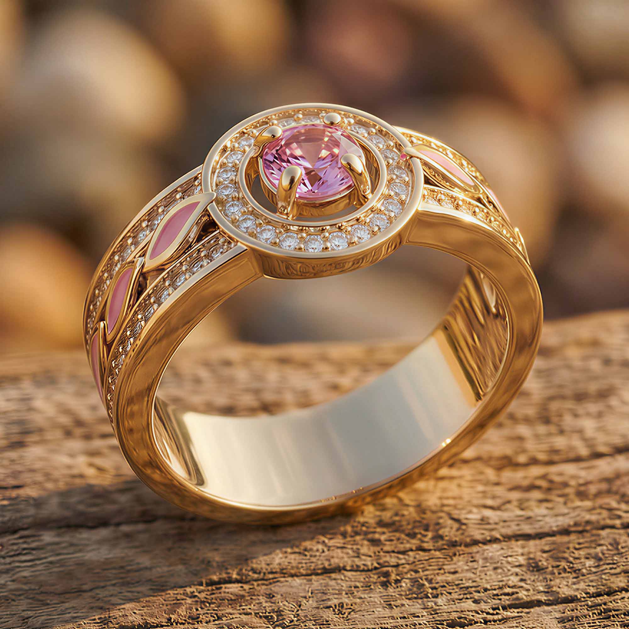 Shining Rodeo Ring - Rose Quartz & Pink
