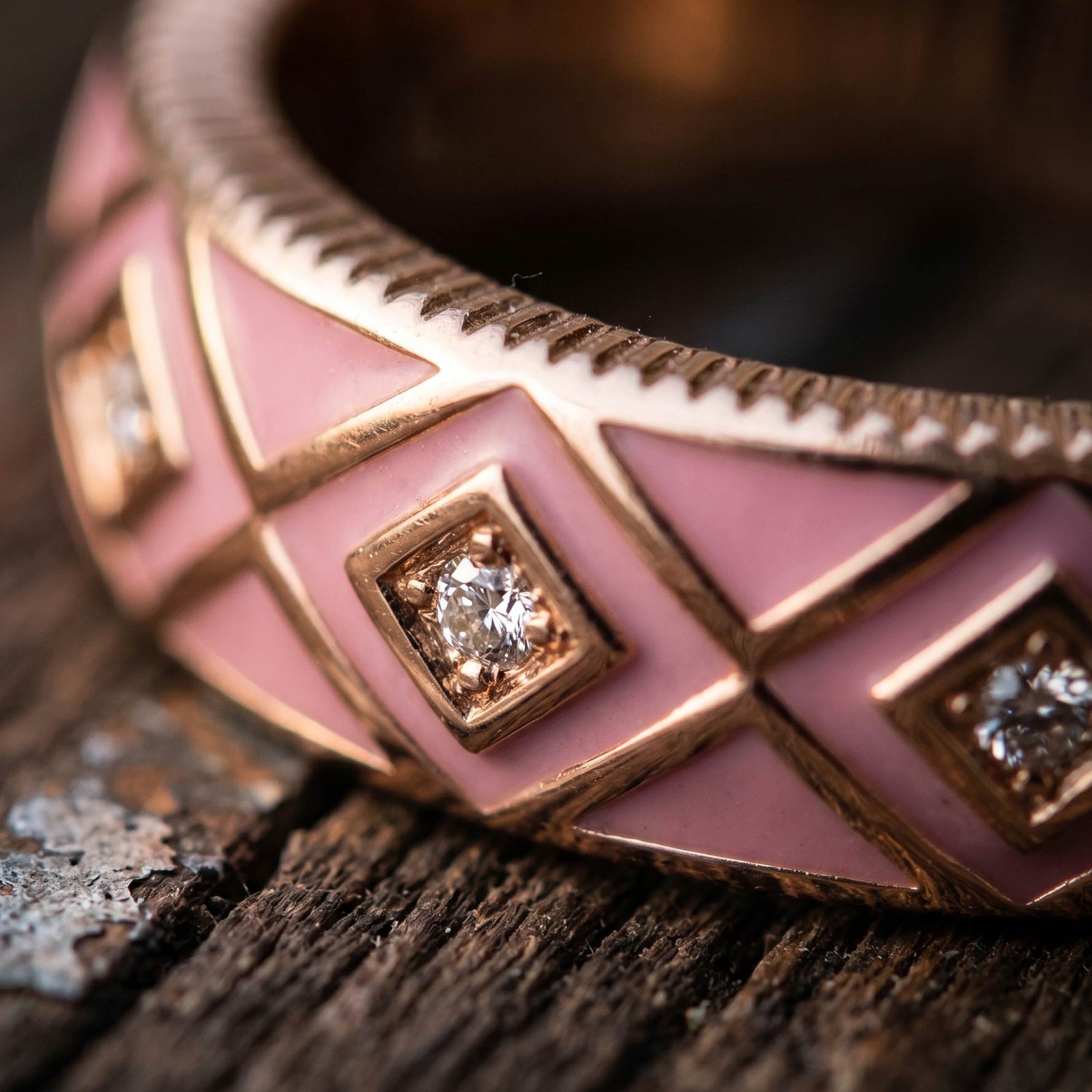 Sierra Geometric Ring - Pink
