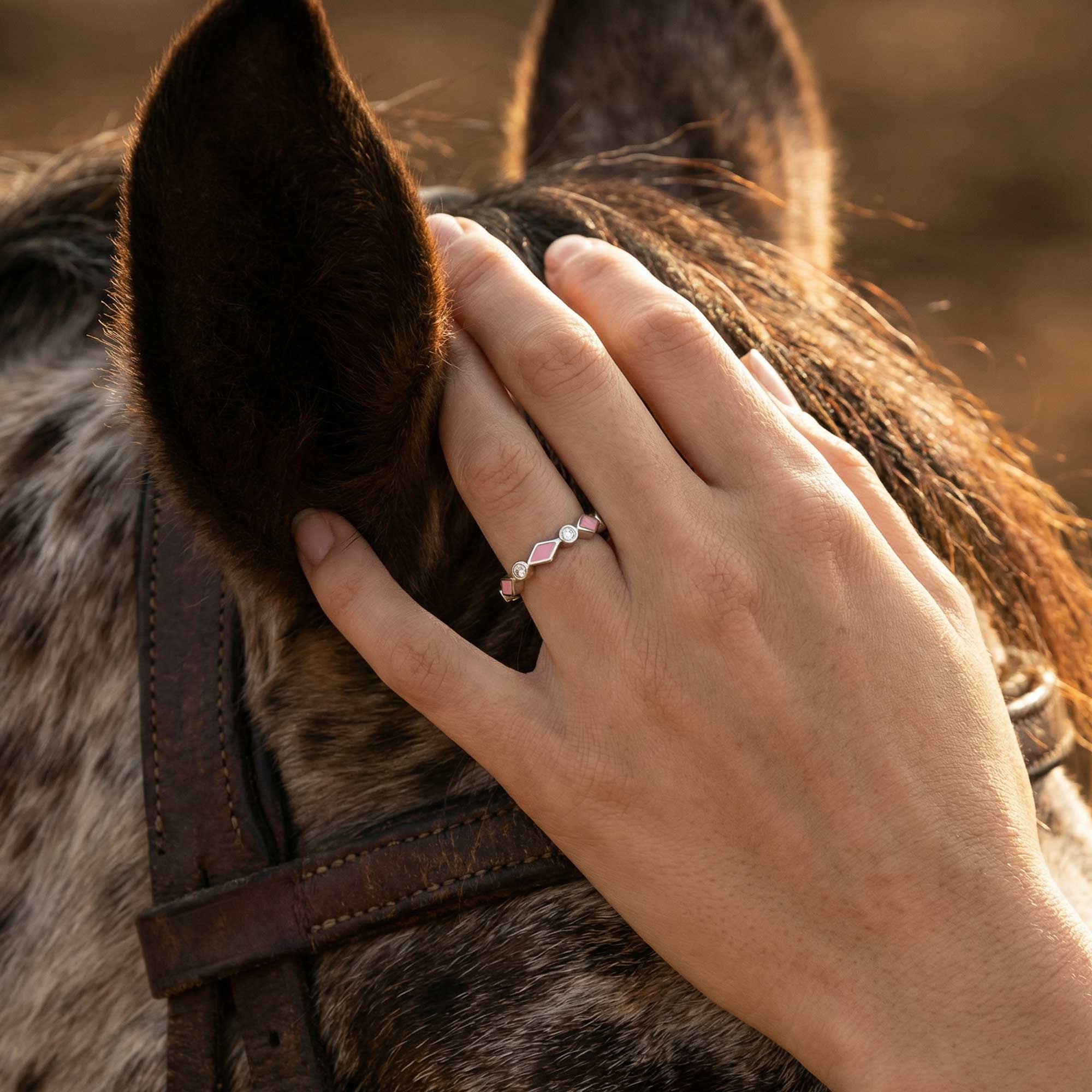 Silent Geometry Ring - Pink
