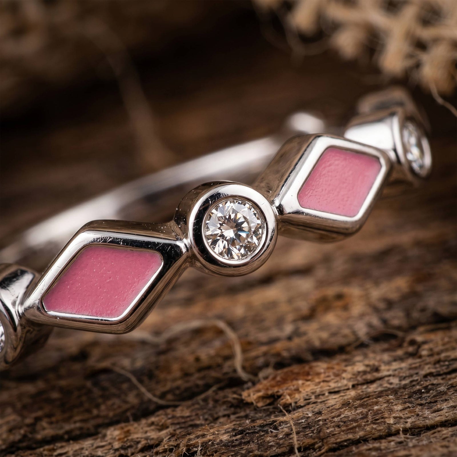 Silent Geometry Ring - Pink