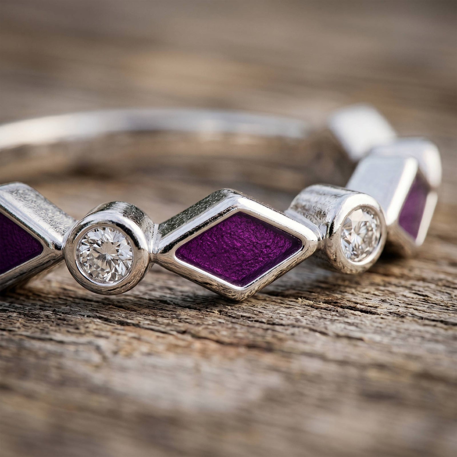 Silent Geometry Ring - Purple
