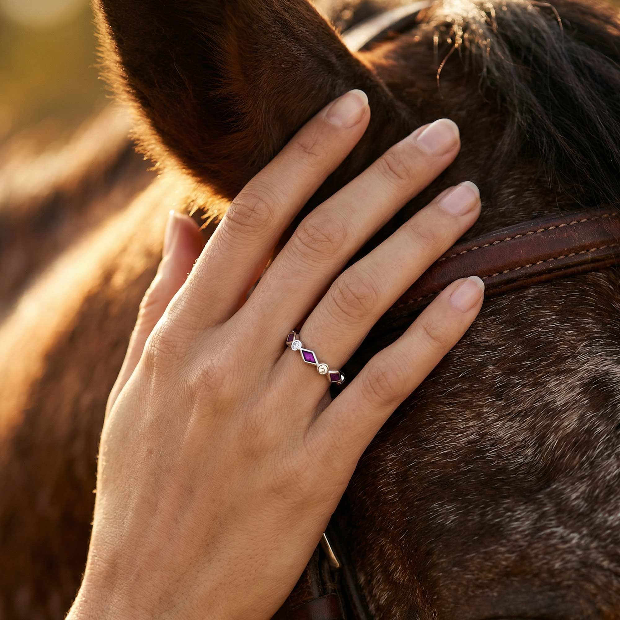 Silent Geometry Ring - Purple