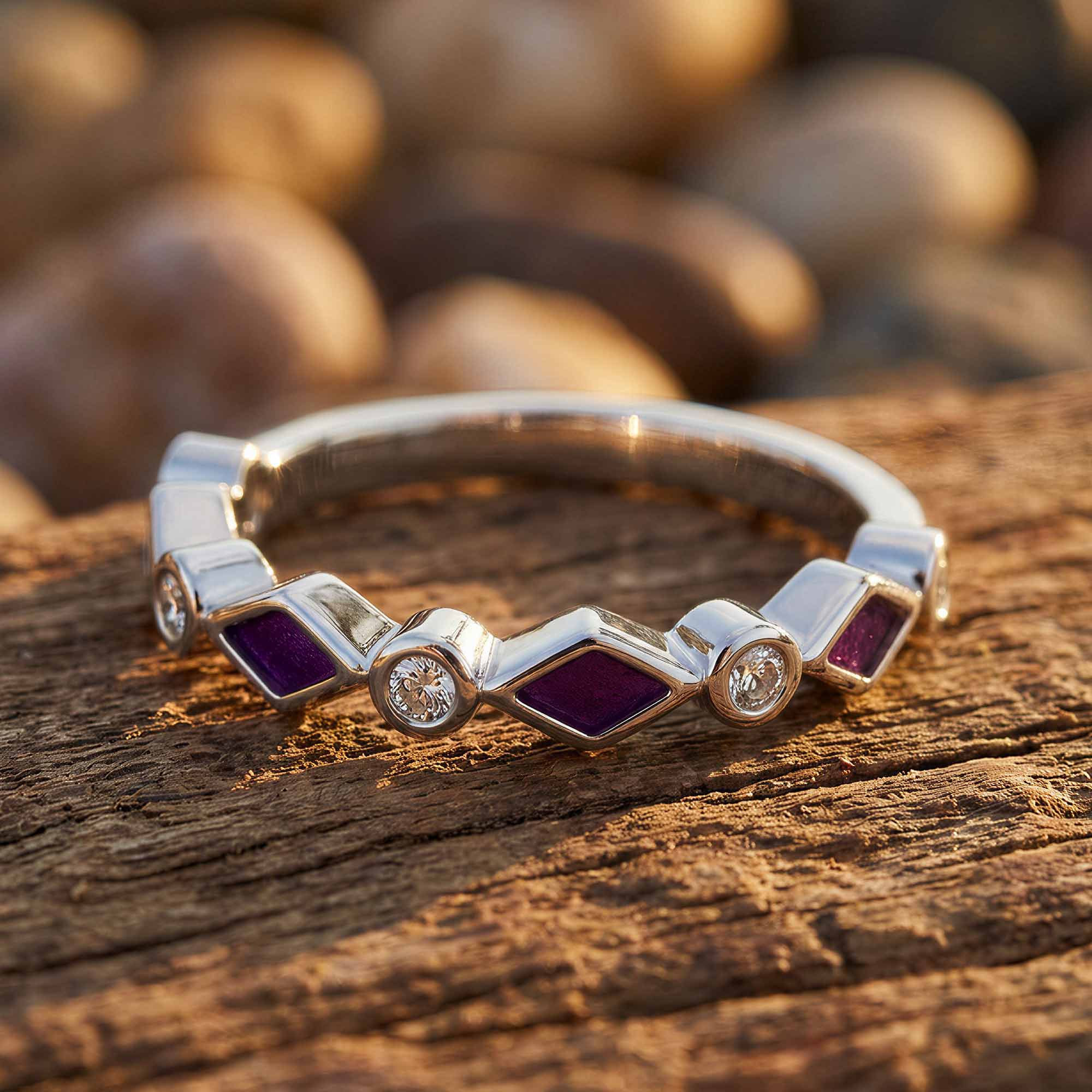 Silent Geometry Ring - Purple