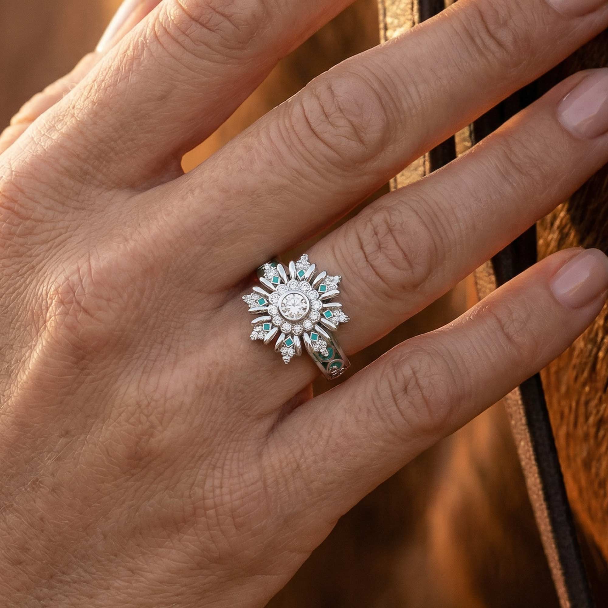 Snowbound Mystery Ring - Moissanite