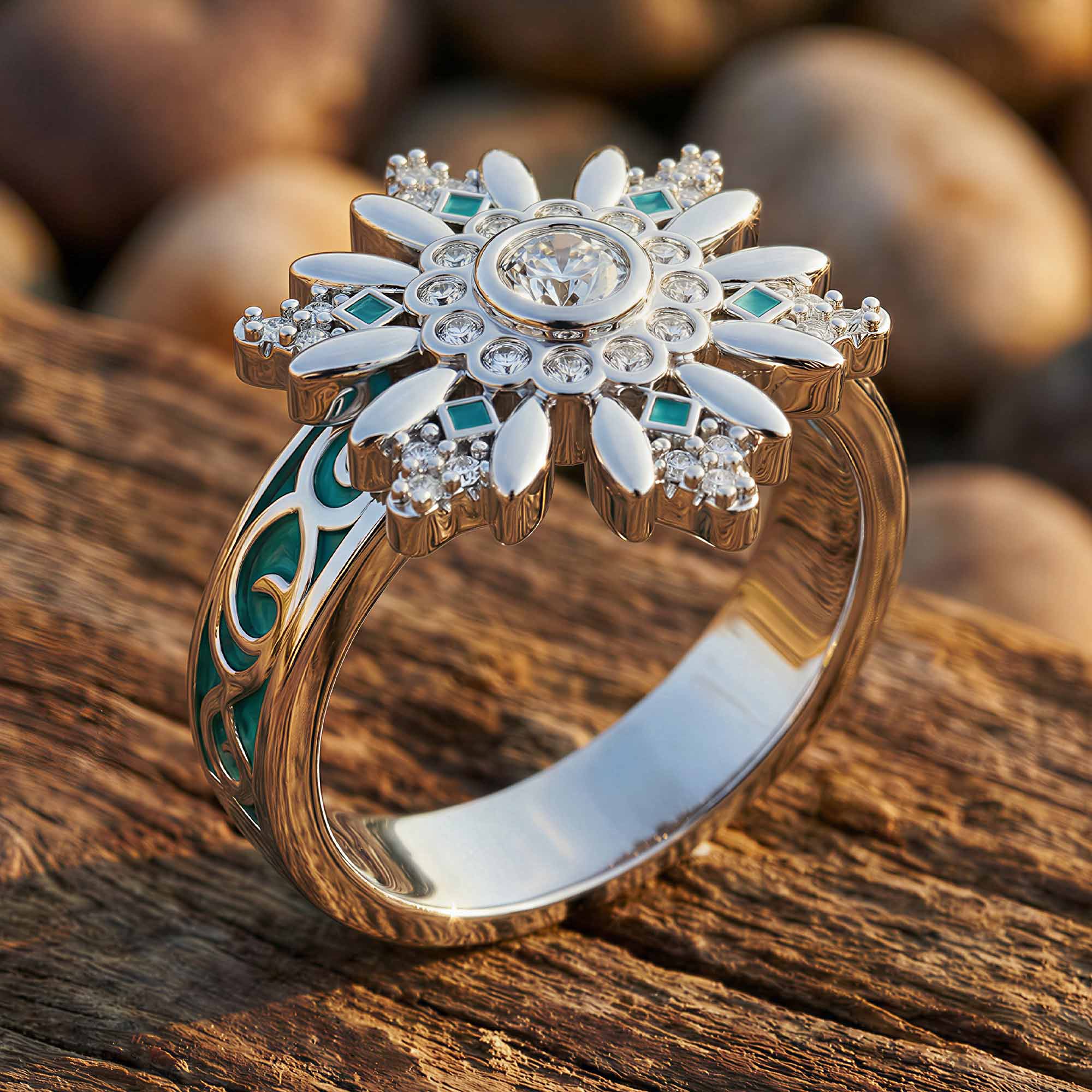 Snowbound Mystery Ring - Moissanite