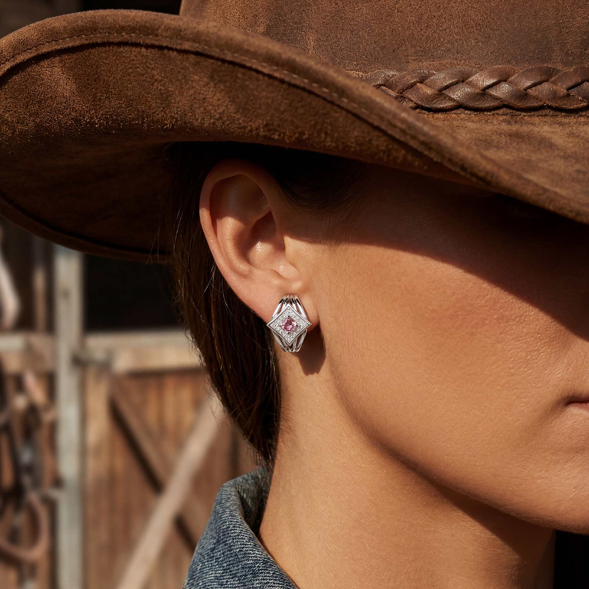 Soulful Waters Earrings - Rose Quartz
