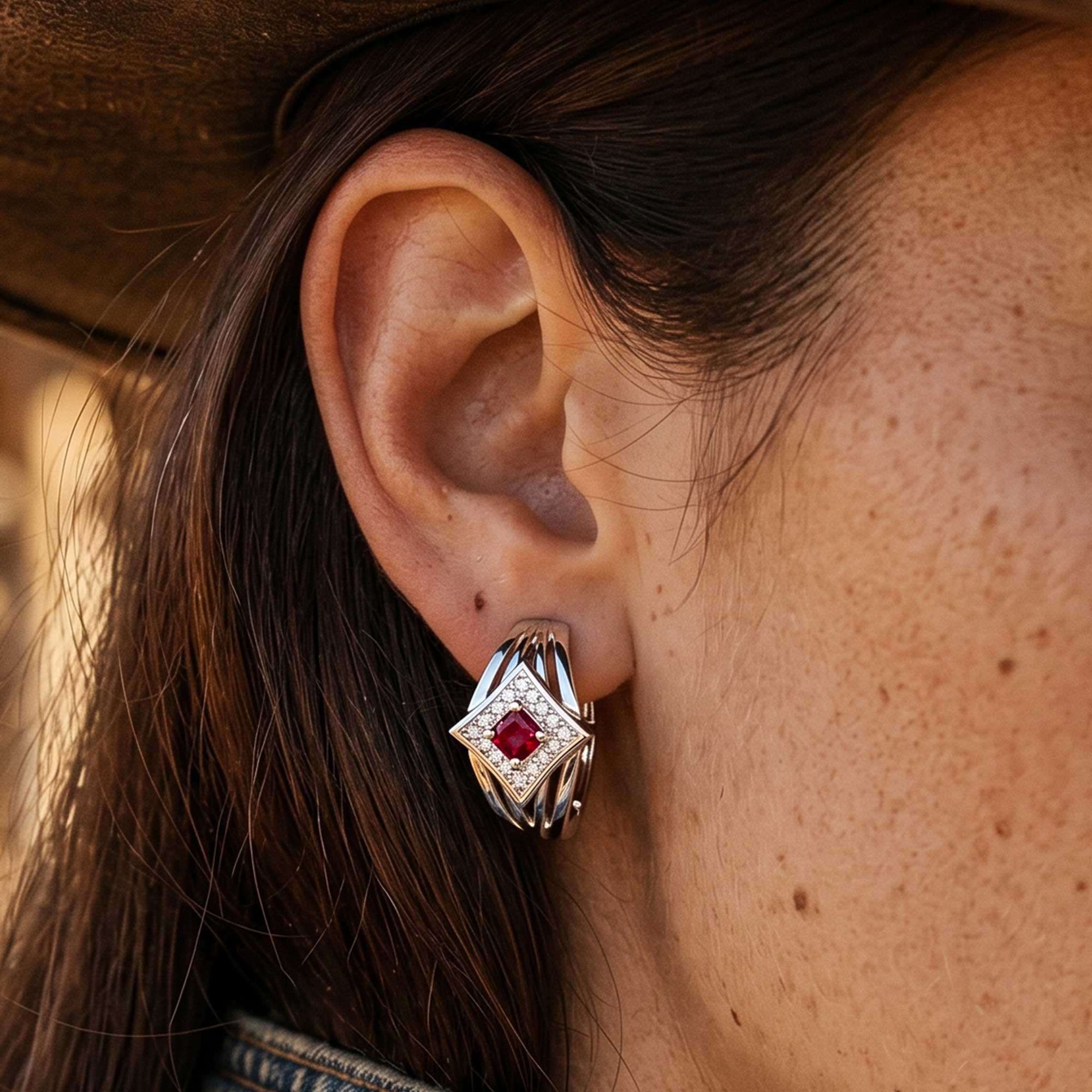 Soulful Waters Earrings - Ruby