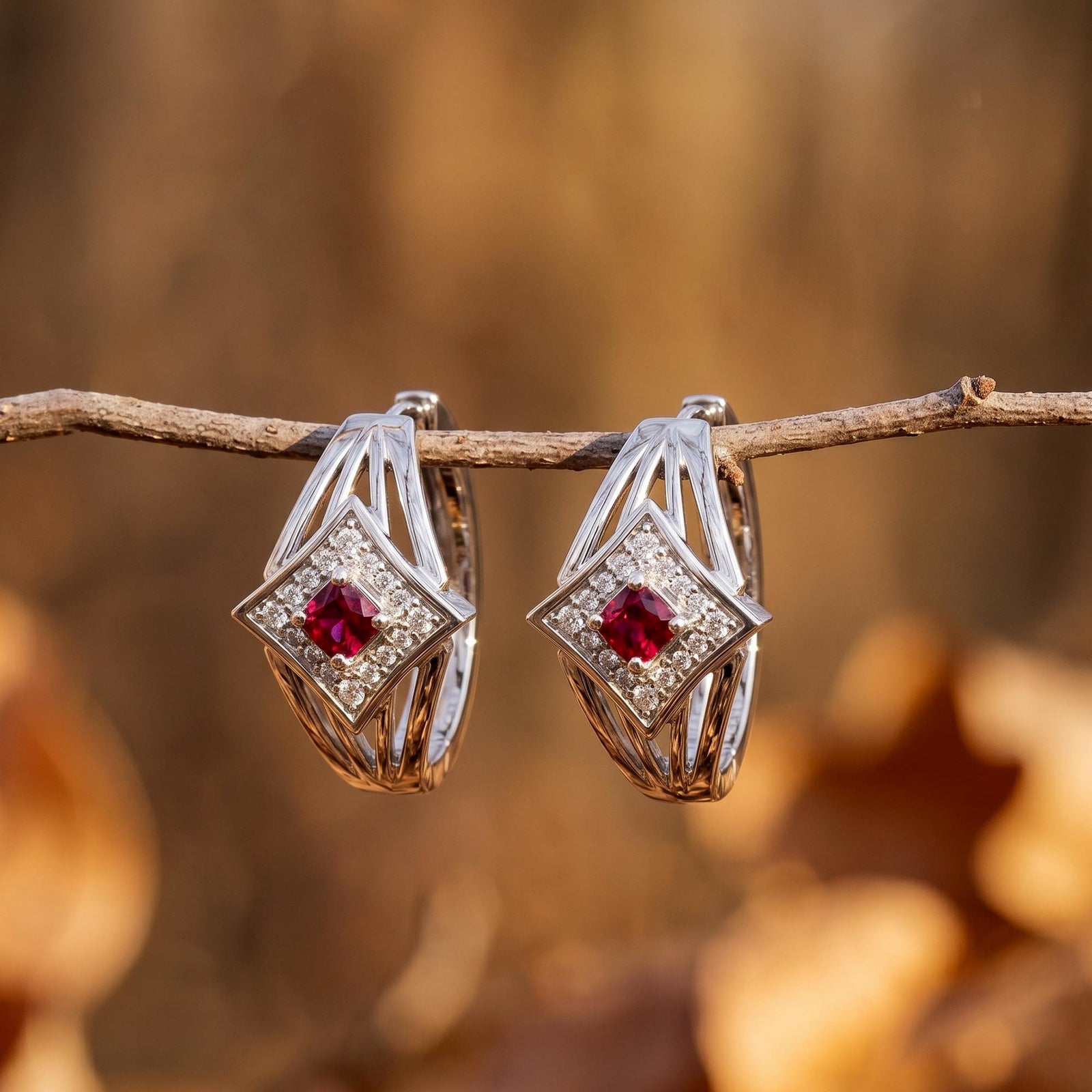 Soulful Waters Earrings - Ruby
