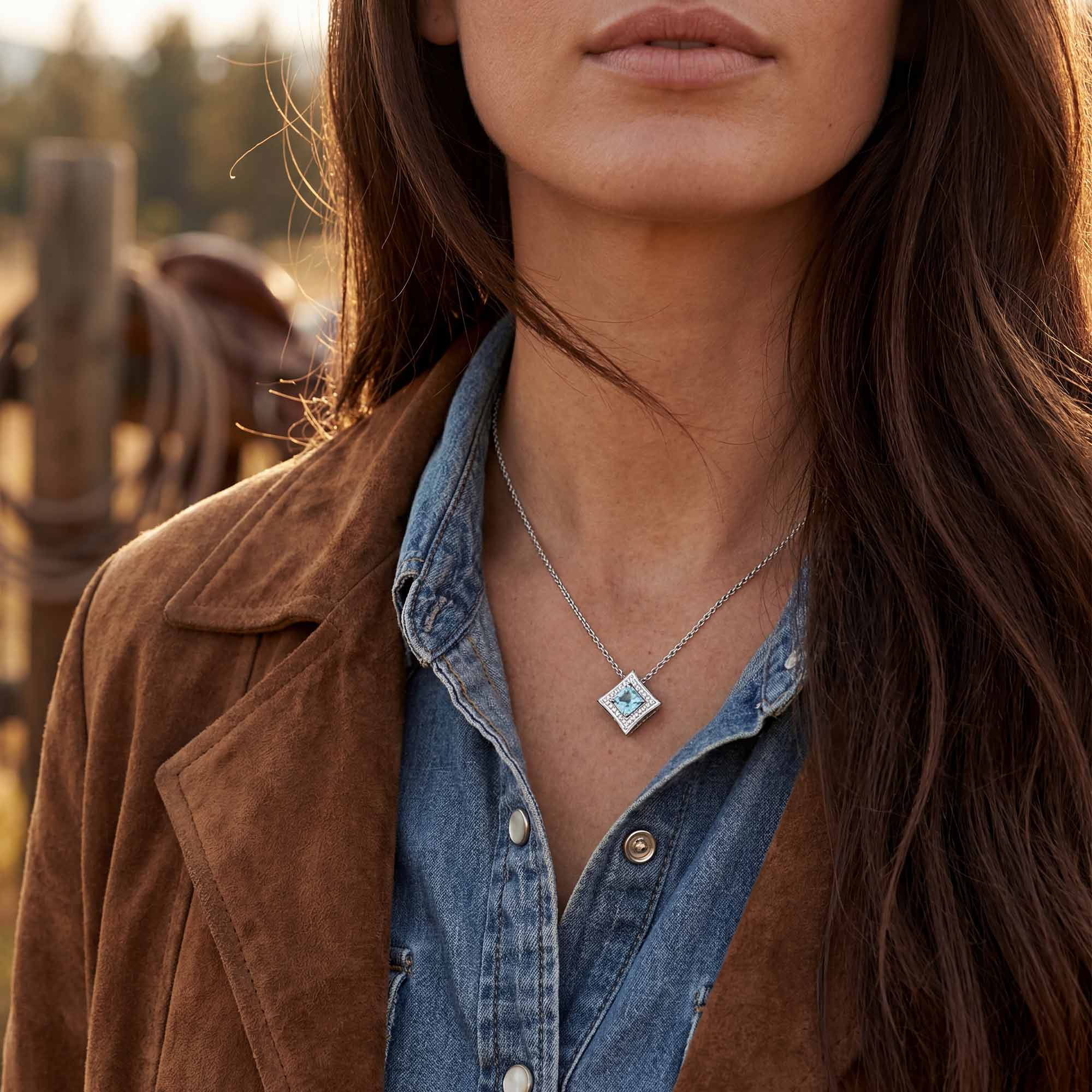 Soulful Waters Necklace - Aquamarine