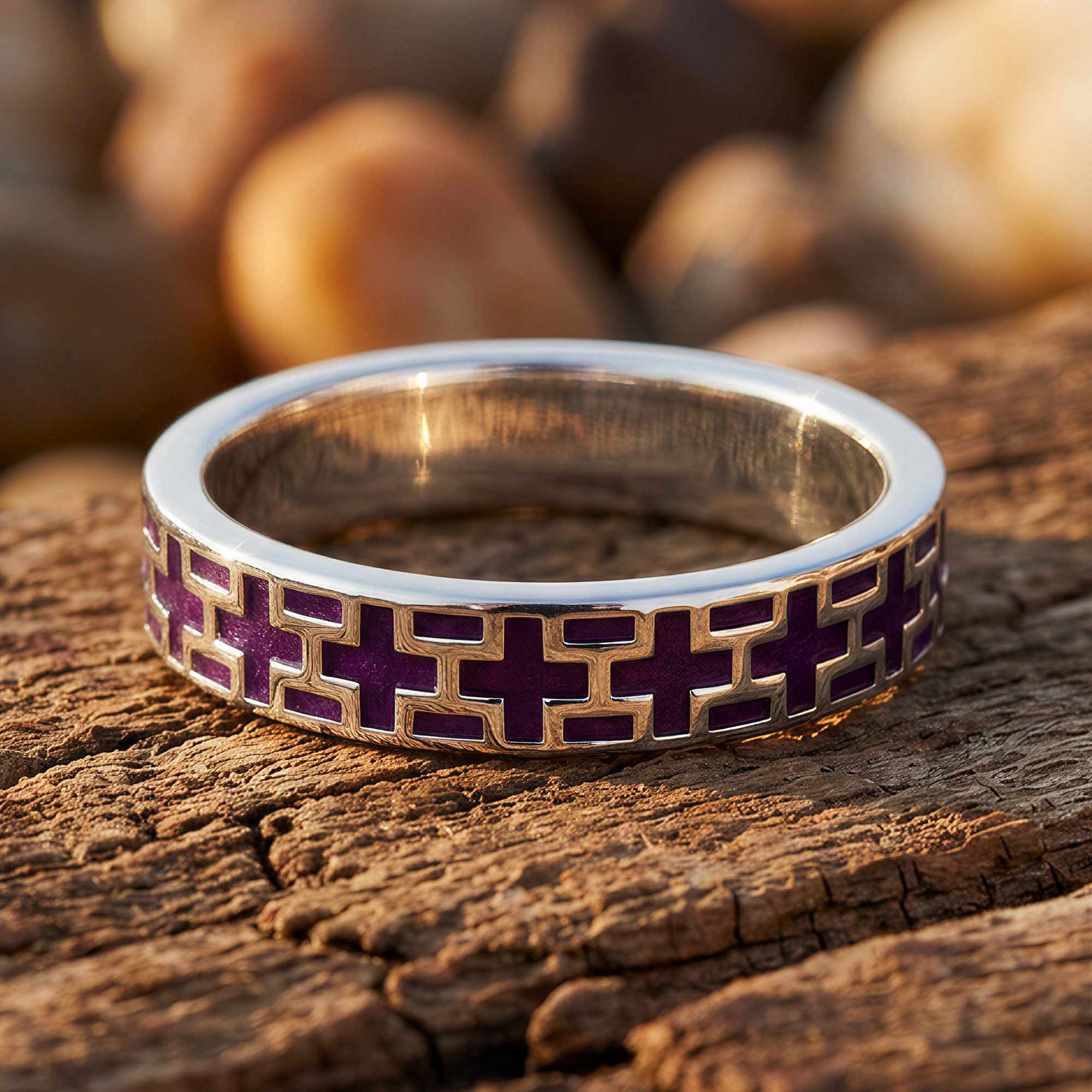 Stacked Edge Ring - Purple