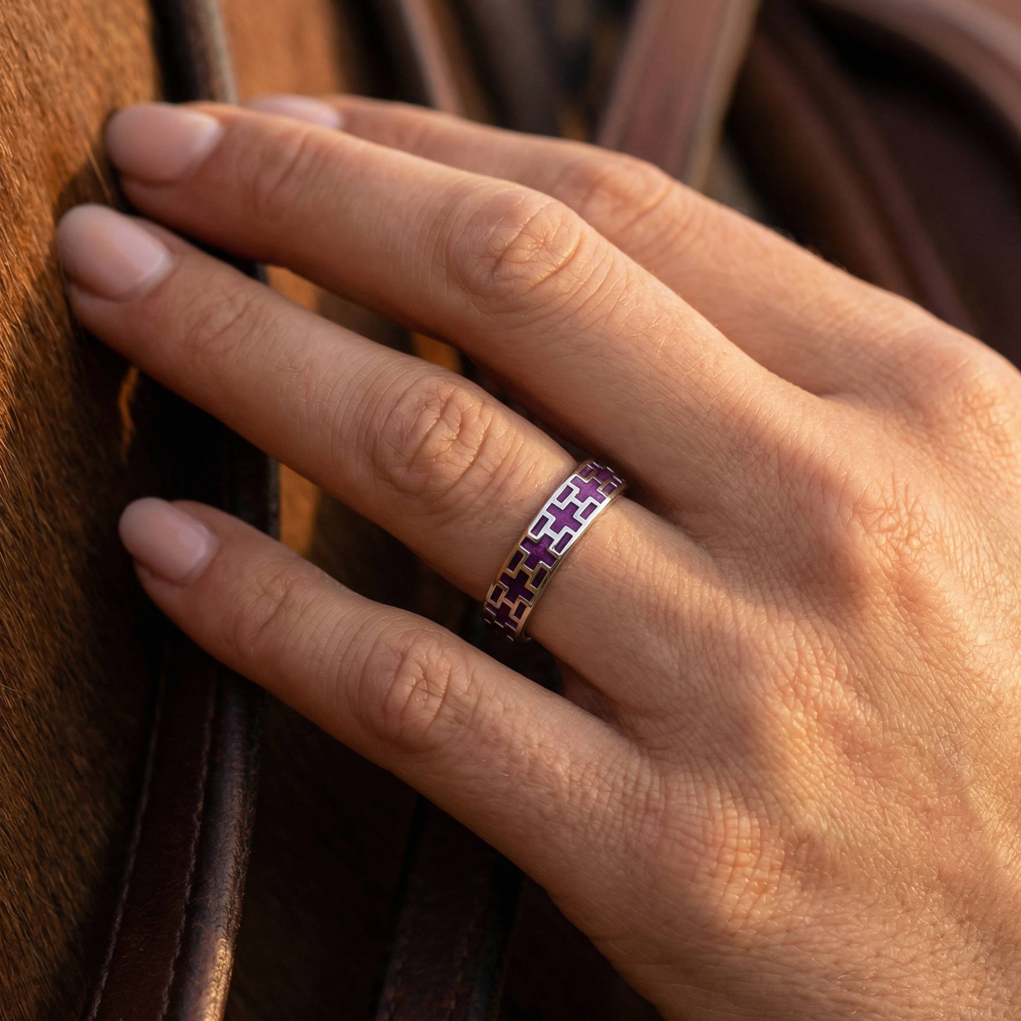 Stacked Edge Ring - Purple