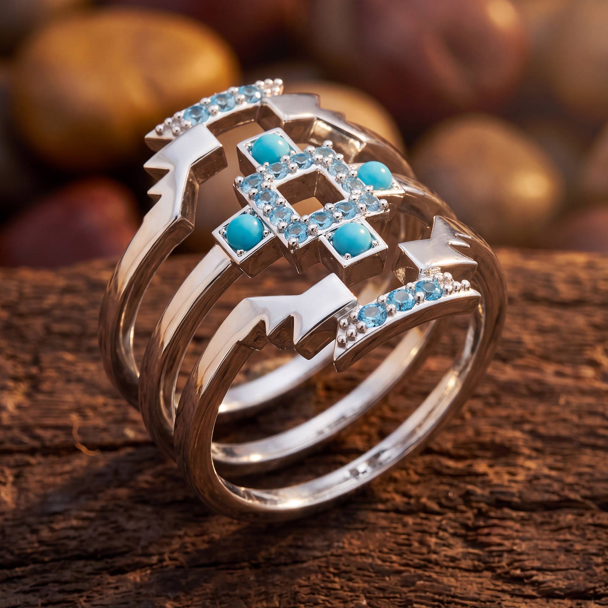 Startrail Geometry Ring