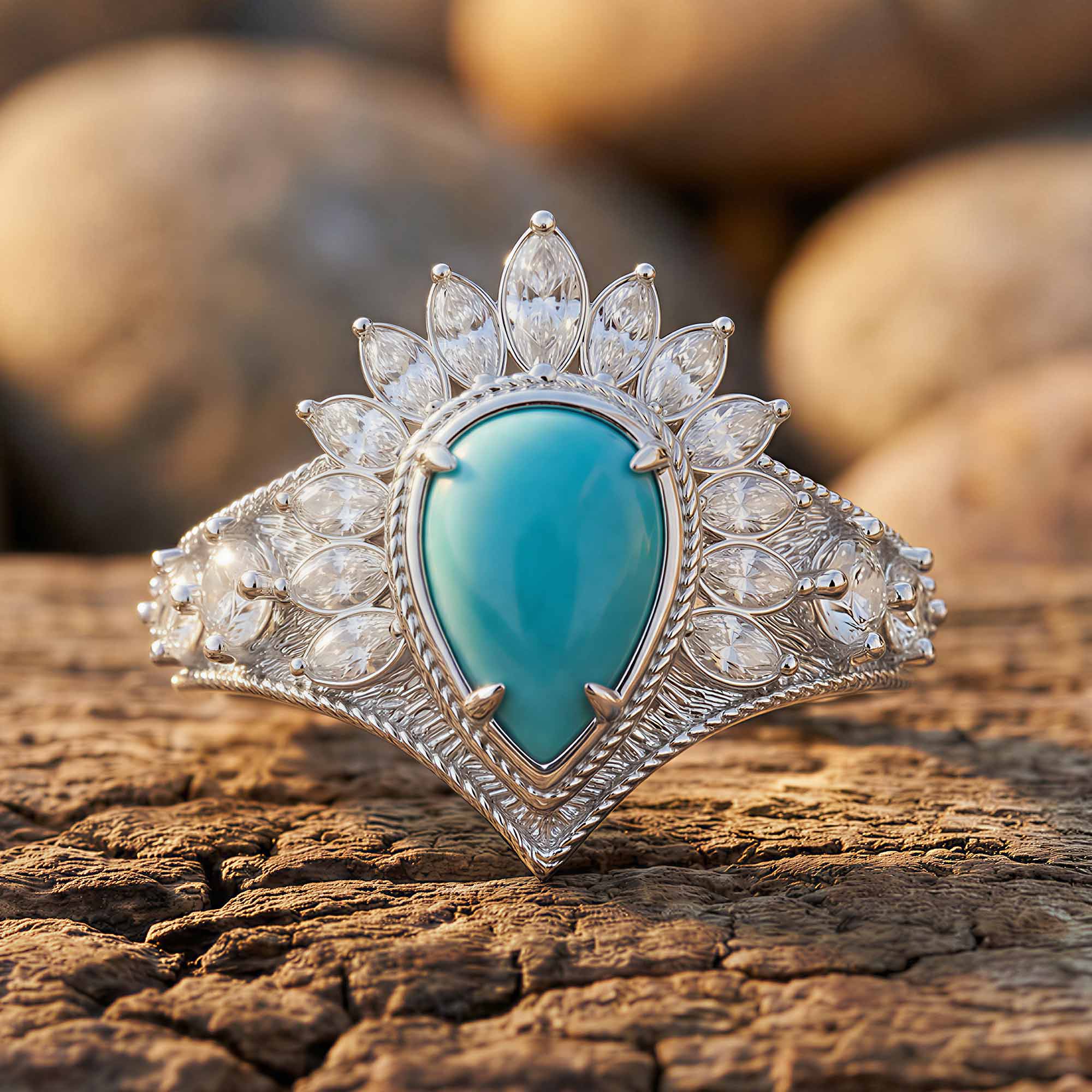 Sunrise Dew Ring - Turquoise