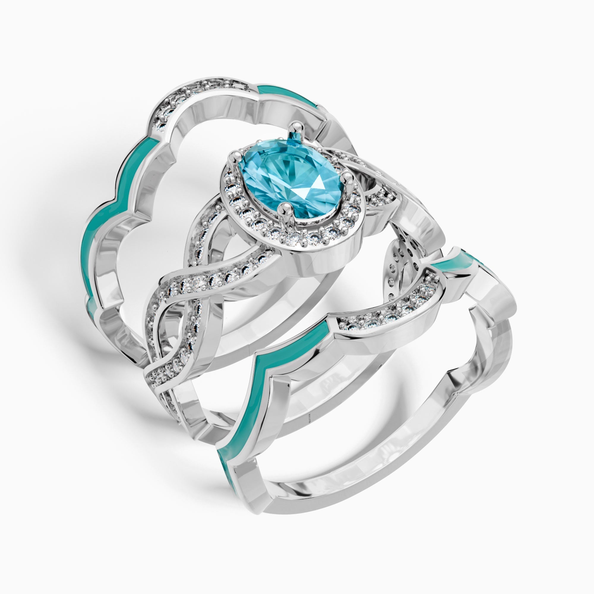 Sunset Canyons Ring - Aquamarine