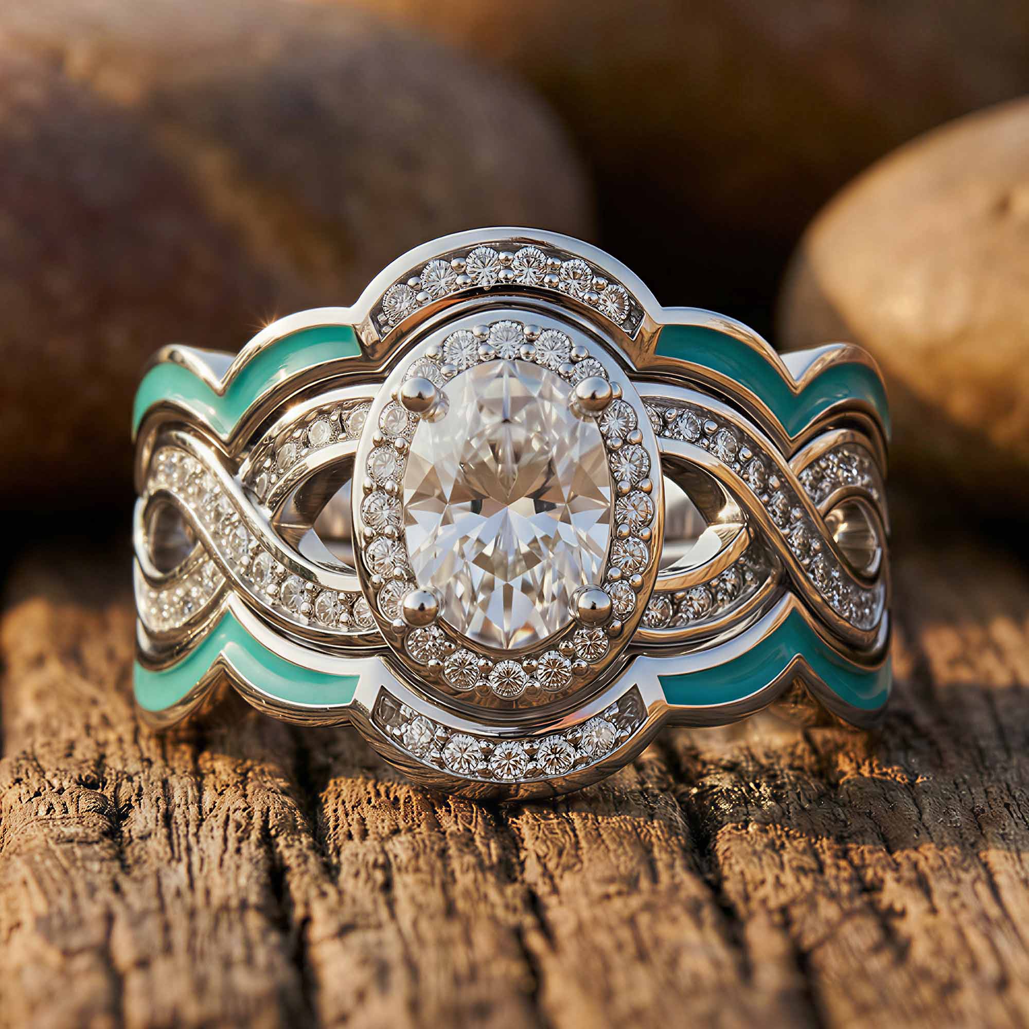 Sunset Canyons Ring - Moissanite