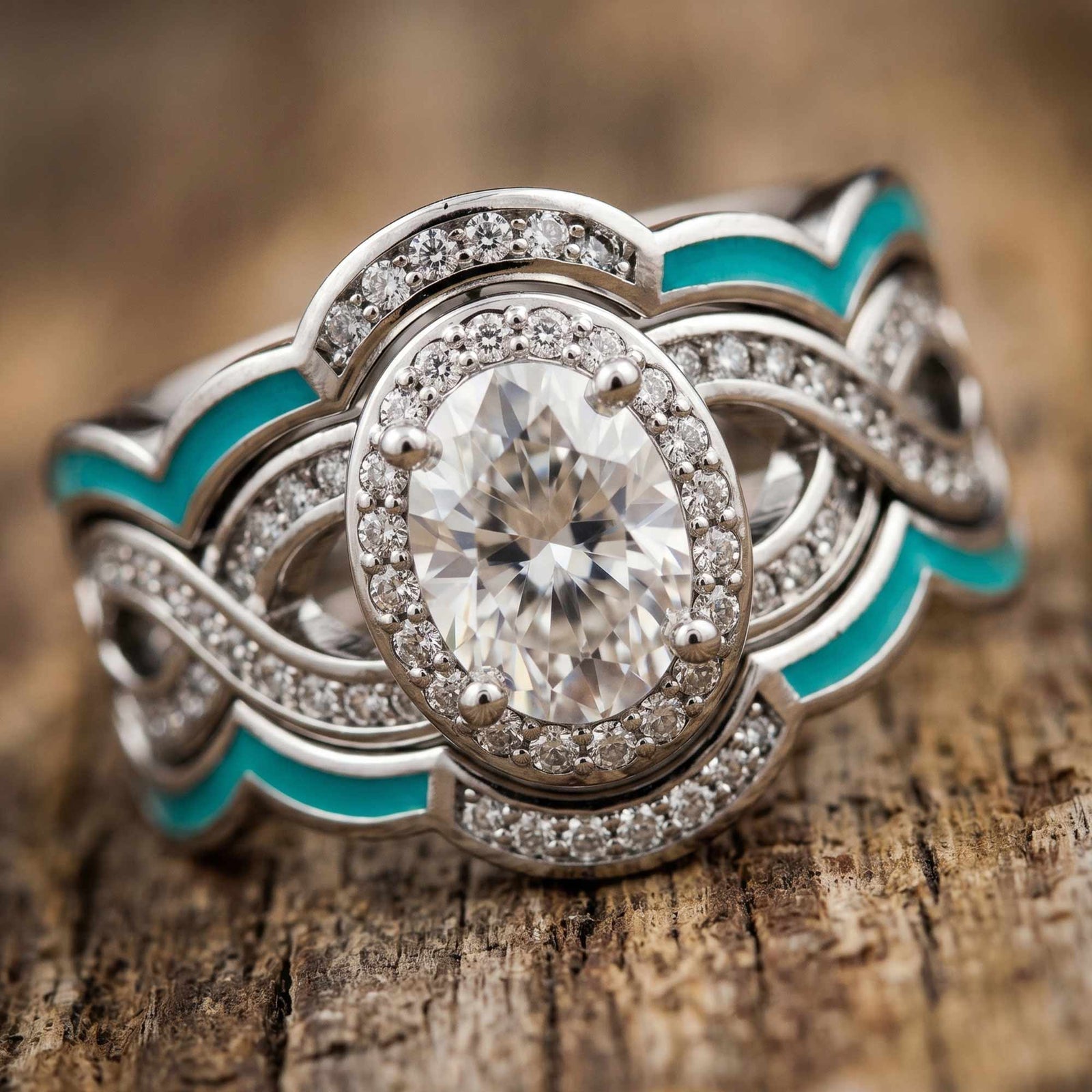 Sunset Canyons Ring - Moissanite