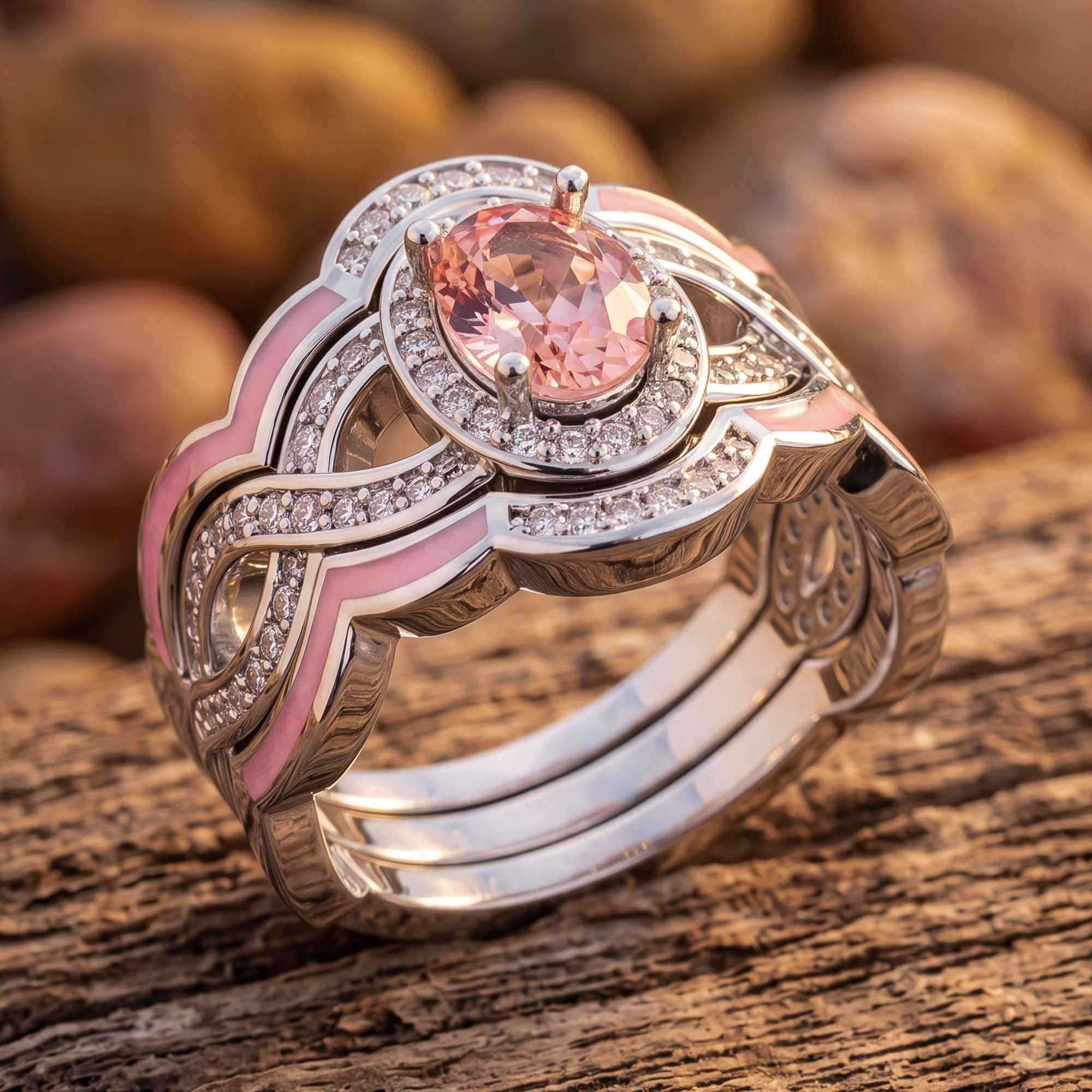Sunset Canyons Ring - Rose Quartz
