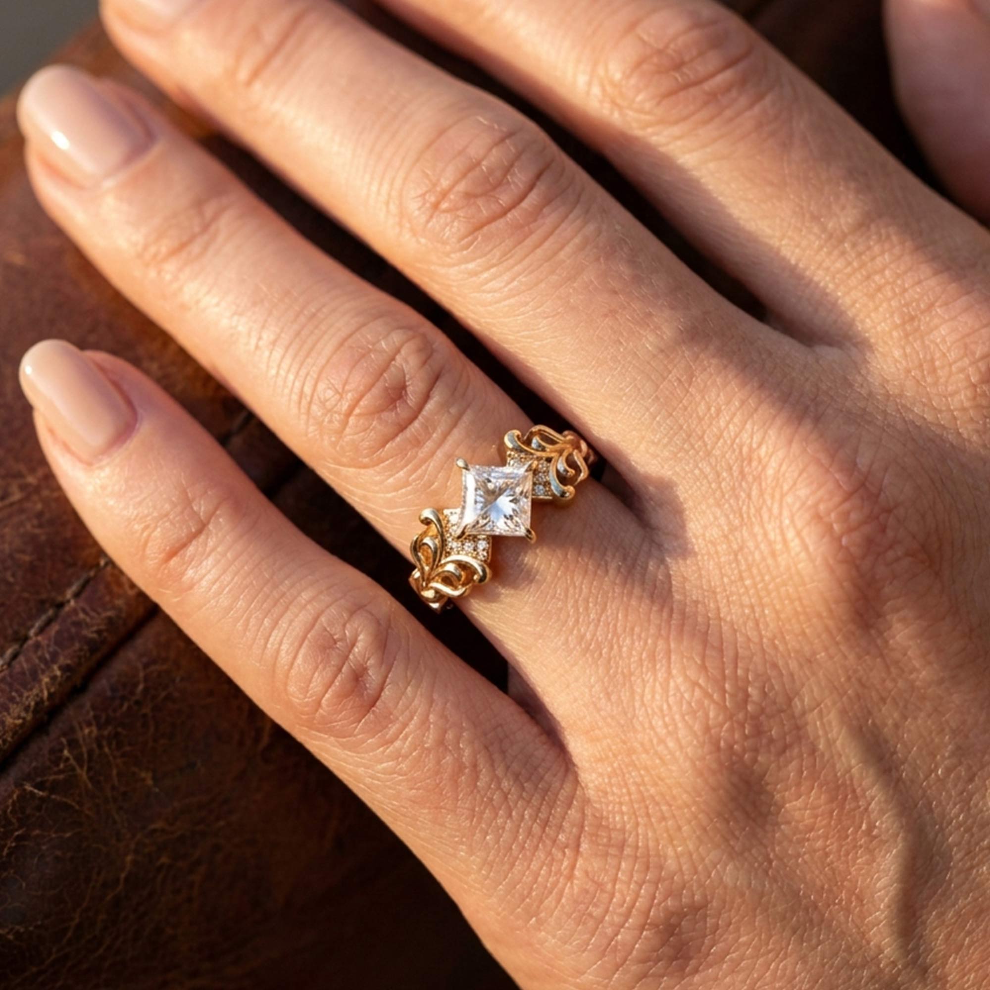 Sunspire Glow Ring - Moissanite
