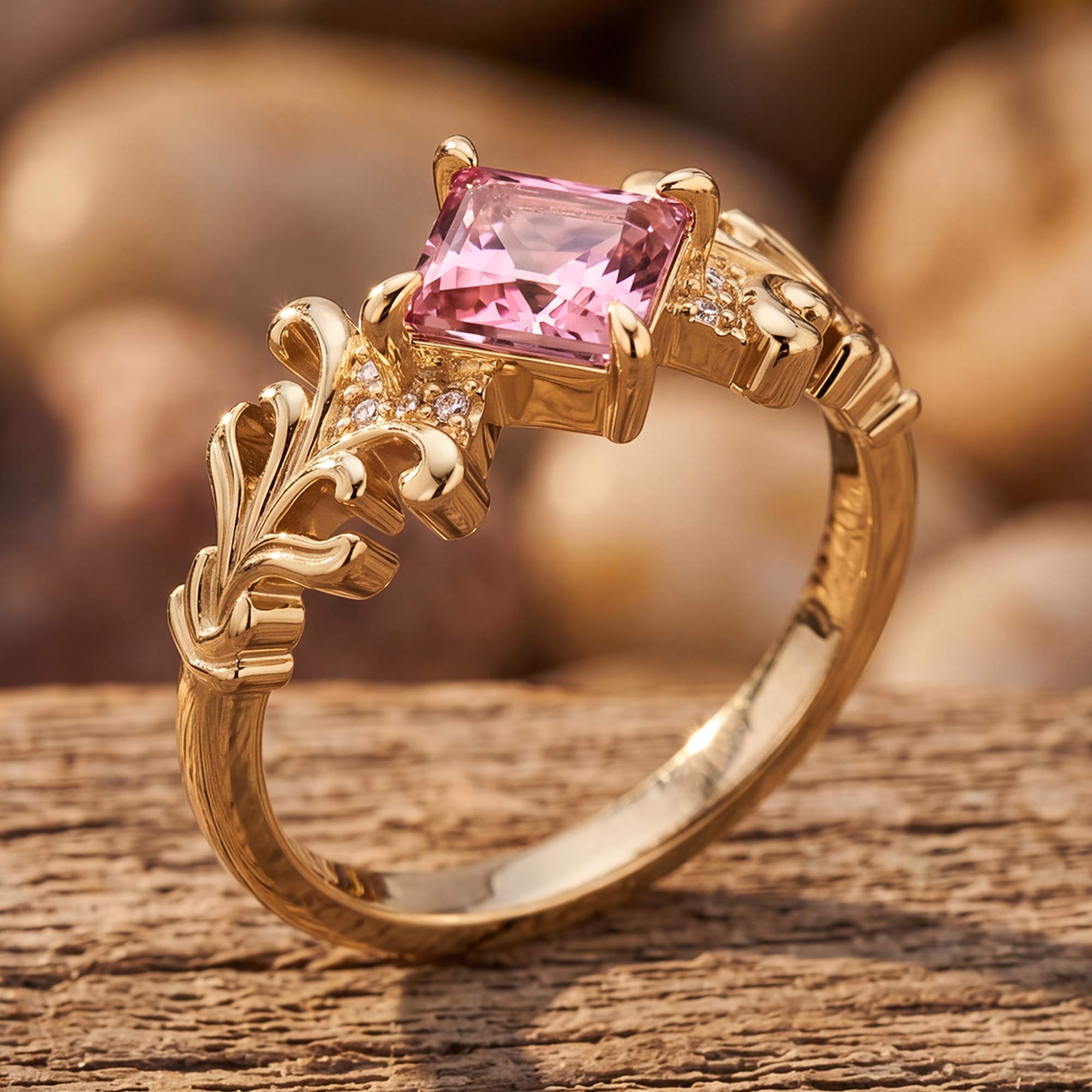 Sunspire Glow Ring - Rose Quartz