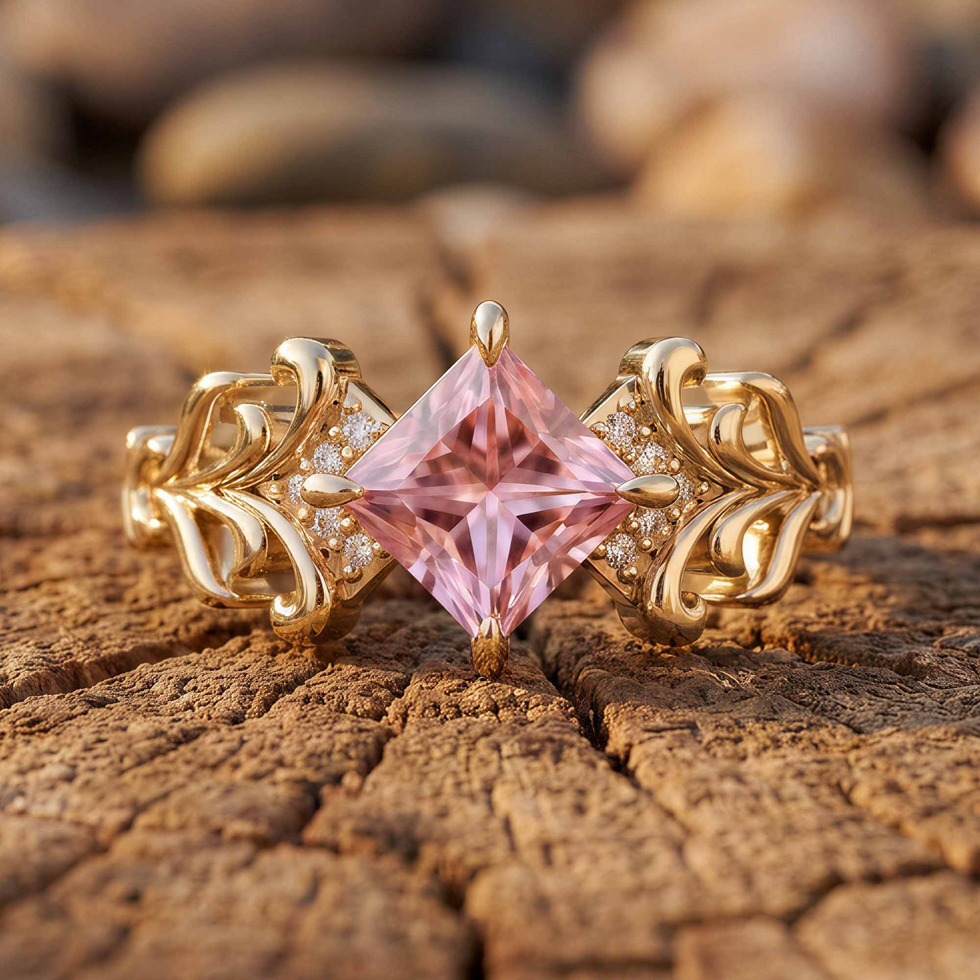Sunspire Glow Ring - Rose Quartz