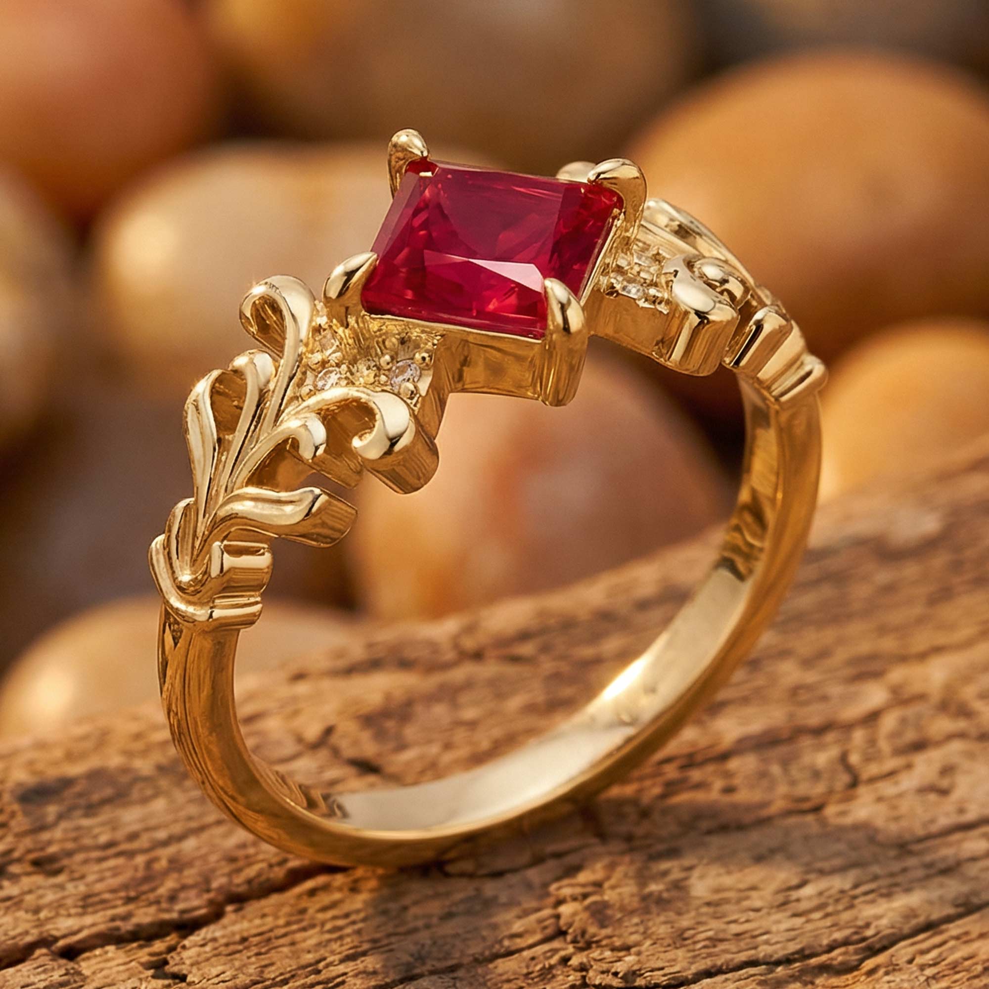 Sunspire Glow Ring - Ruby