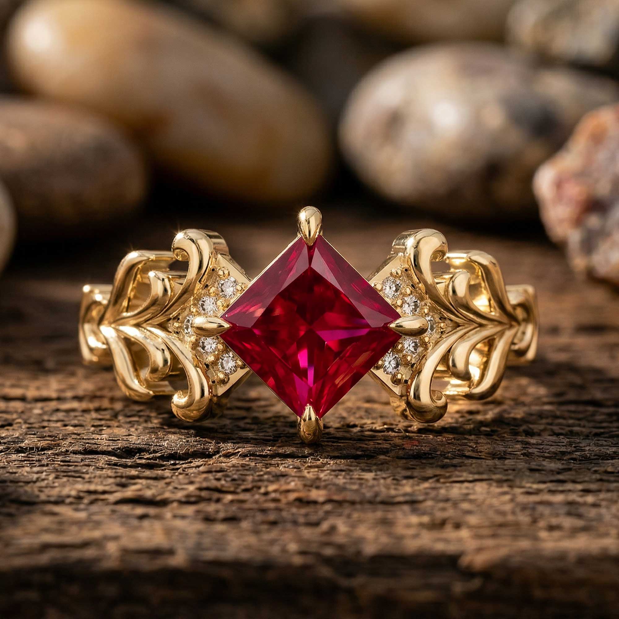 Sunspire Glow Ring - Ruby