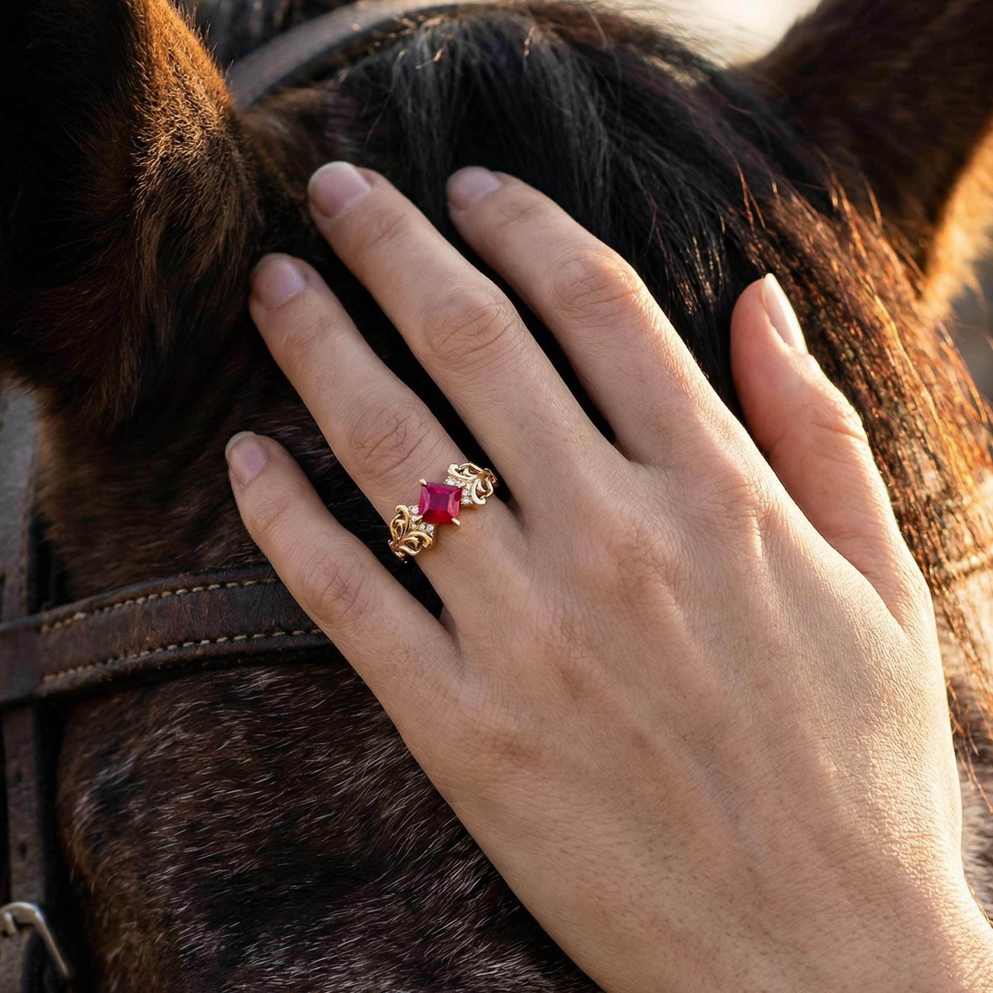 Sunspire Glow Ring - Ruby