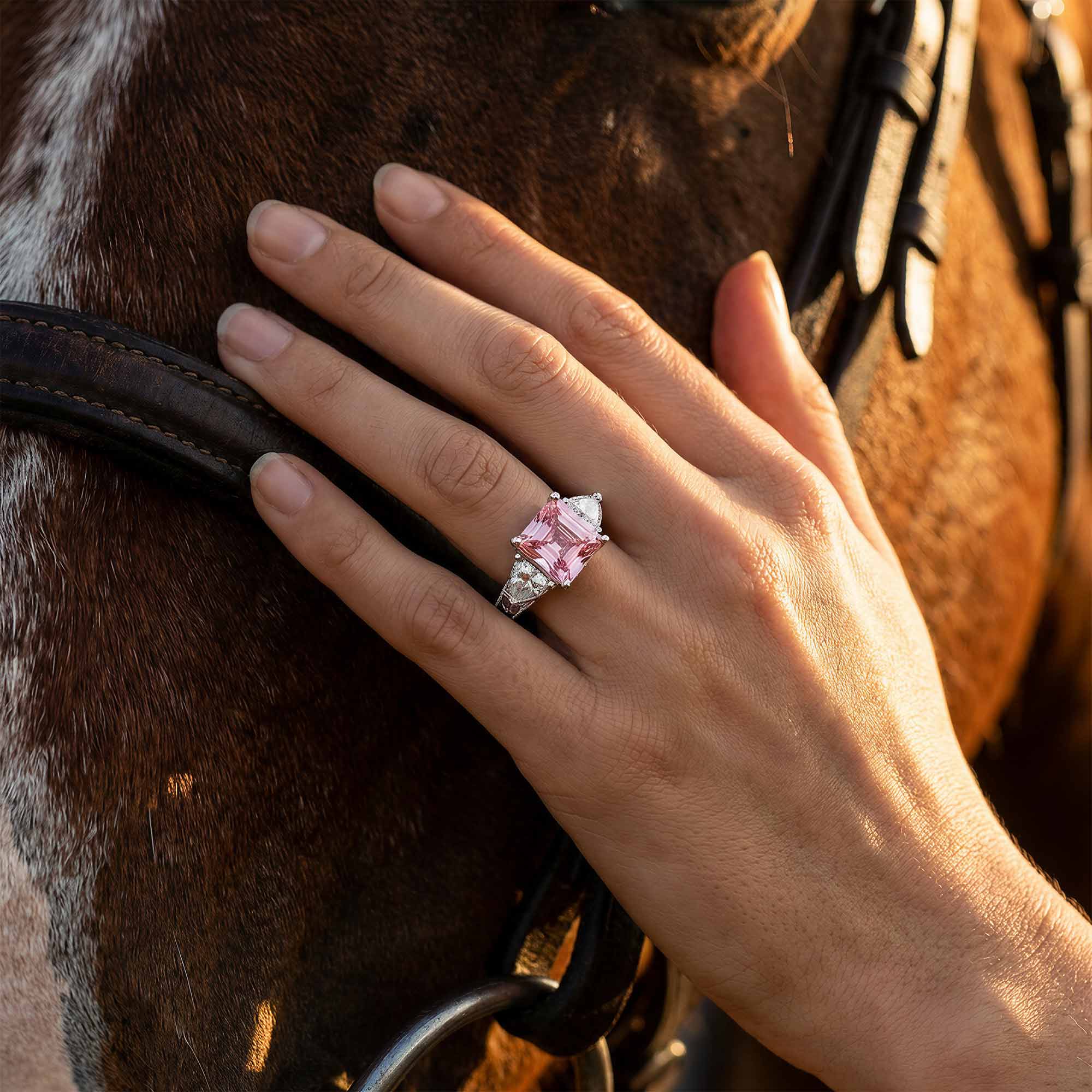 Tidal Embrace Ring - Rose Quartz
