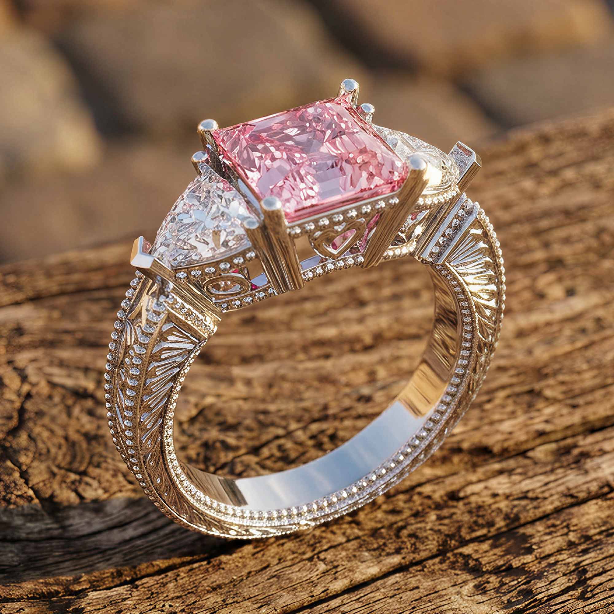 Tidal Embrace Ring - Rose Quartz