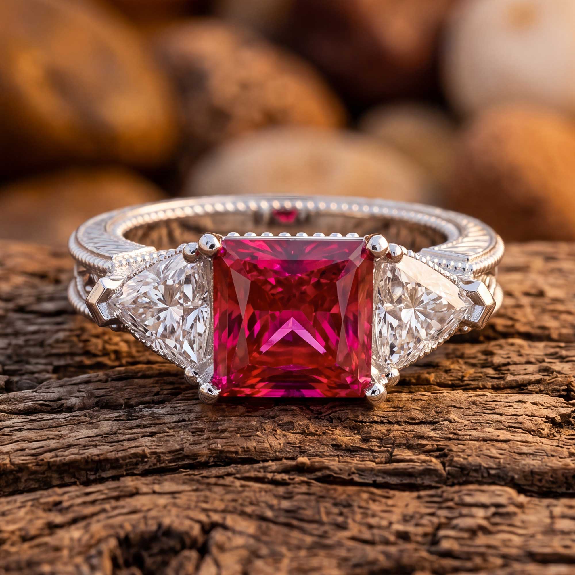 Tidal Embrace Ring - Ruby