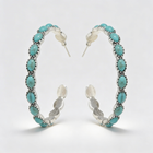 Turquoise Crown Hoops 1